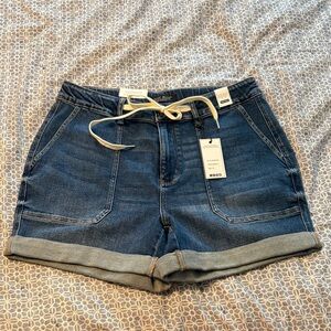 Judy Blue Dark Wash Jogger Style Shorts